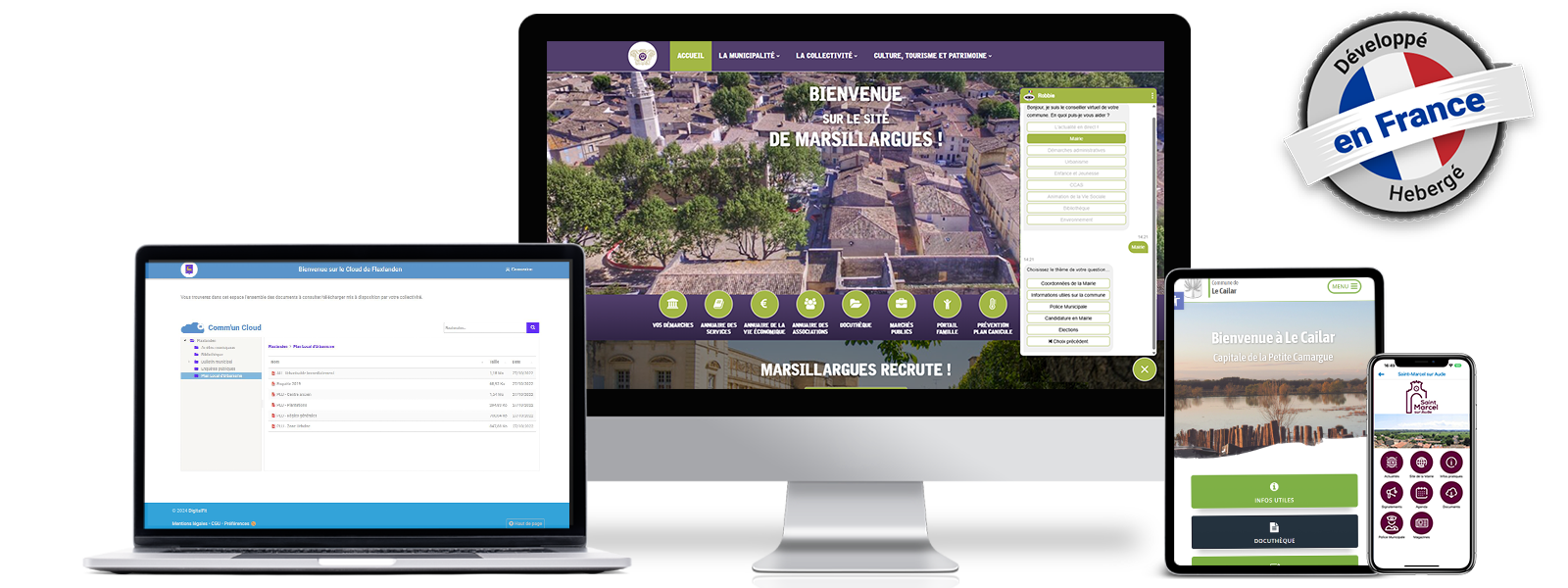 Comm'une Digitale - Mockup solutions hp site 2026